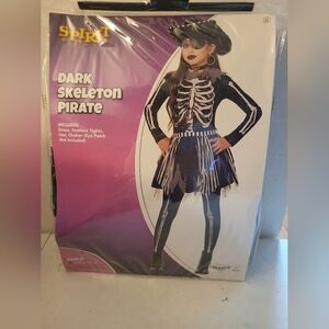 Kids Dark Skeleton Pirate Costume- Large 12-14